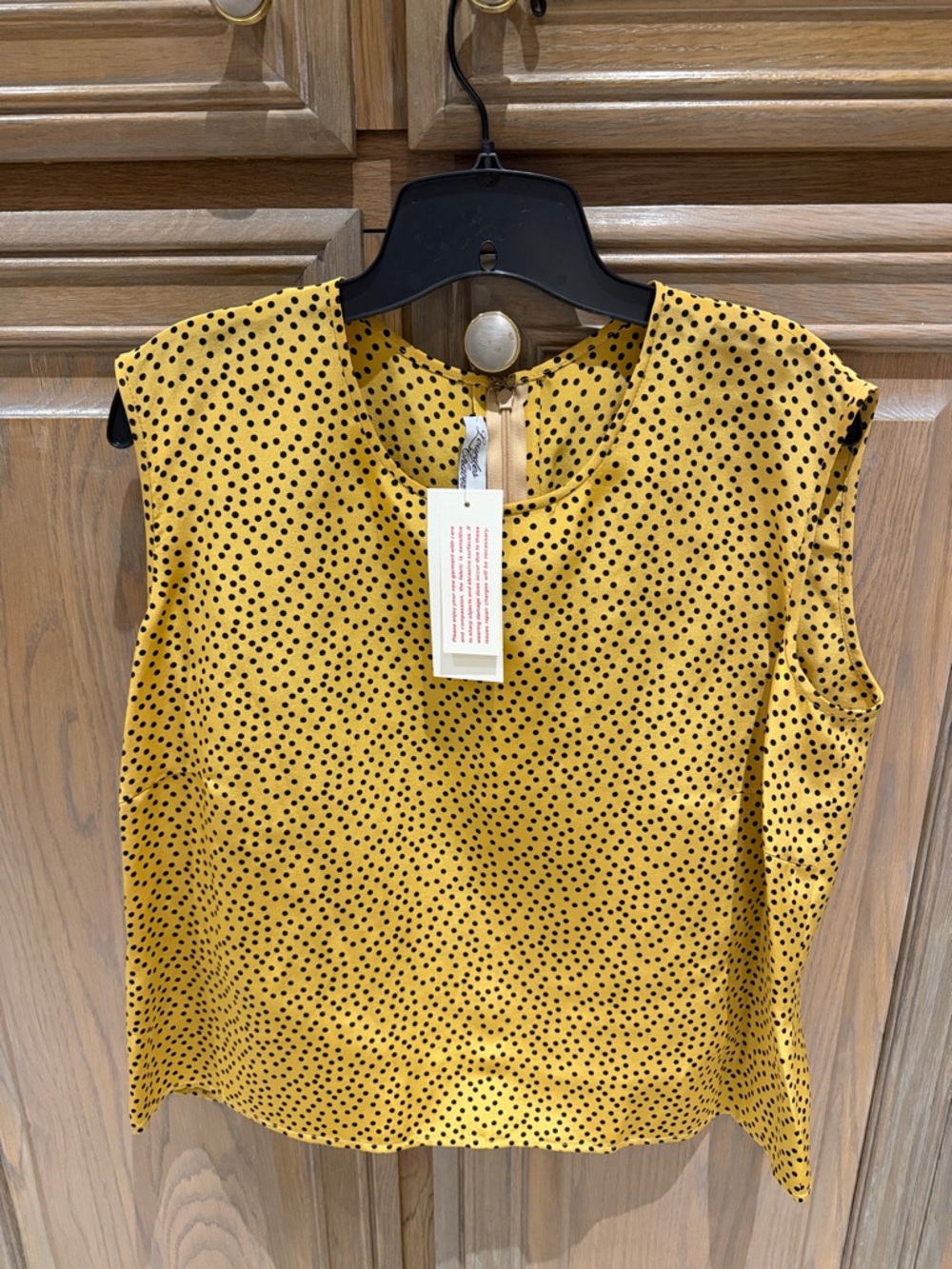 Lourdes Chavez Polka Dot Custom Tank Top Blouse w Tags